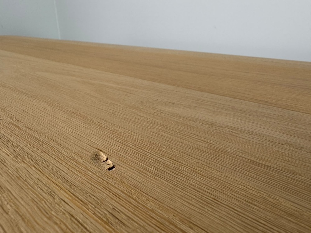 Vergadertafel B350xD100xH75 - massief eik / massief eik vierpoot - Afbeelding 11