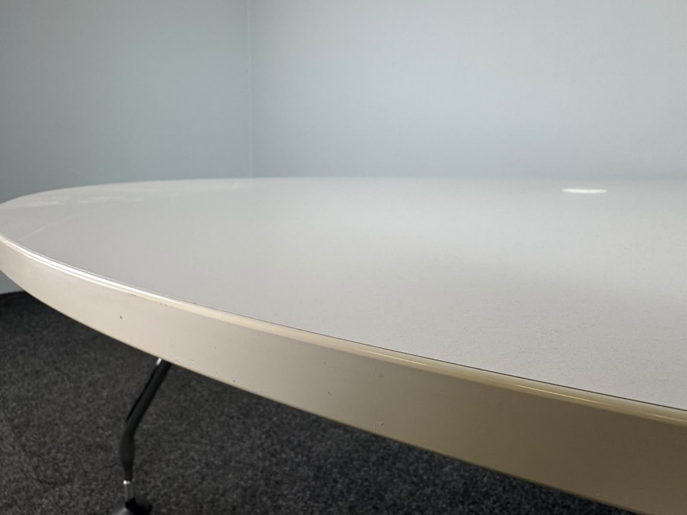 VITRA Ad Hoc Vergadertafel Rond design Antonio Citterio B180xD180xH72 - wit melamine / chrome vierpoot - Afbeelding 5