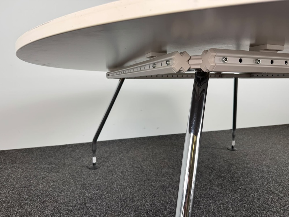 VITRA Ad Hoc Vergadertafel Rond design Antonio Citterio B180xD180xH72 - wit melamine / chrome vierpoot - Afbeelding 8