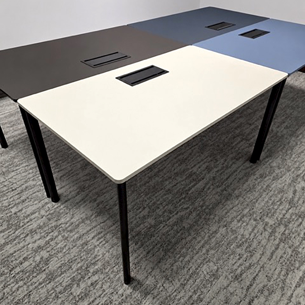 &TRADITION Drip table HW114 Bureau - geel tafelblad / aluminium vierpoot