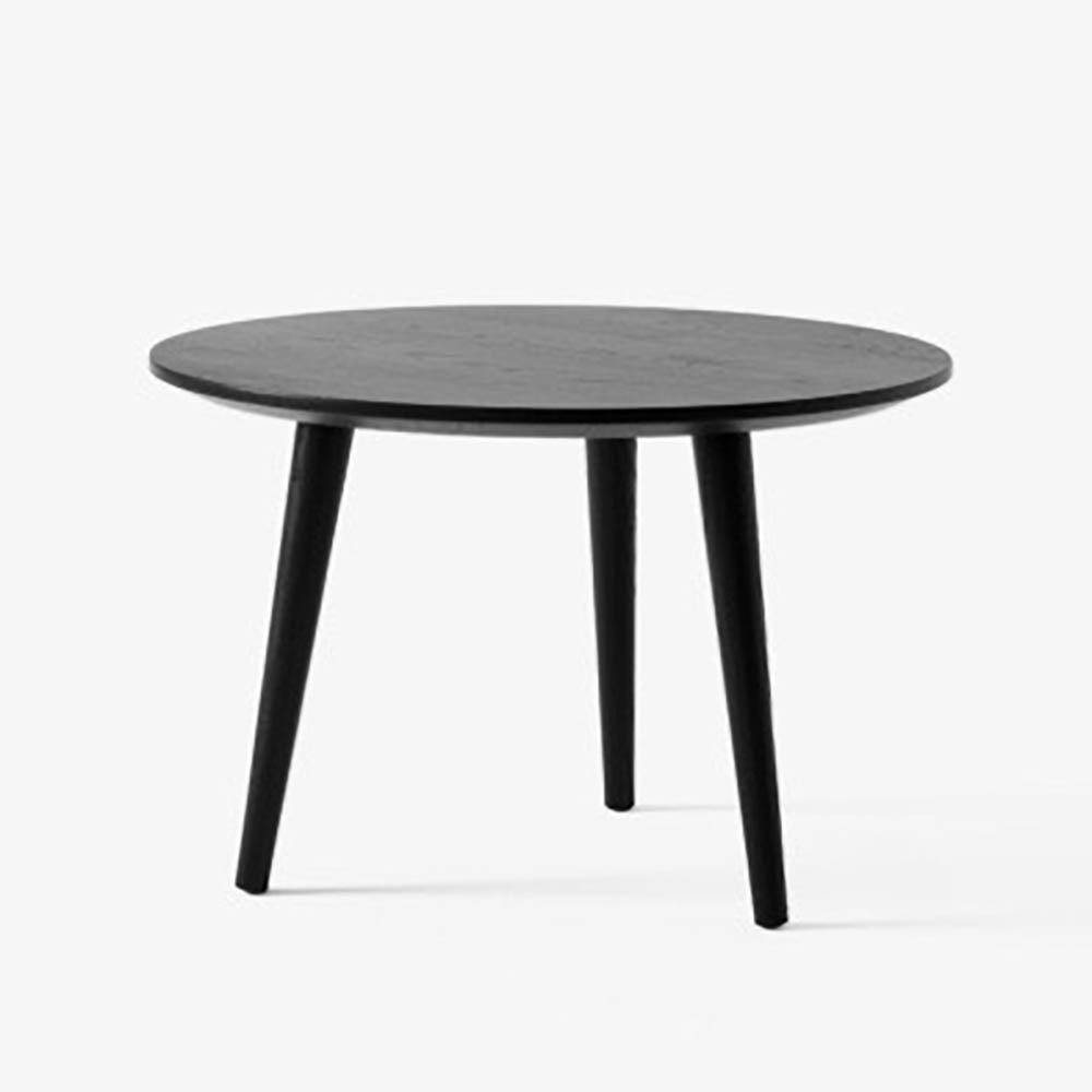 &TRADITION In between sidetable - zwart gelakt eikenhout / eikenhout driepoot