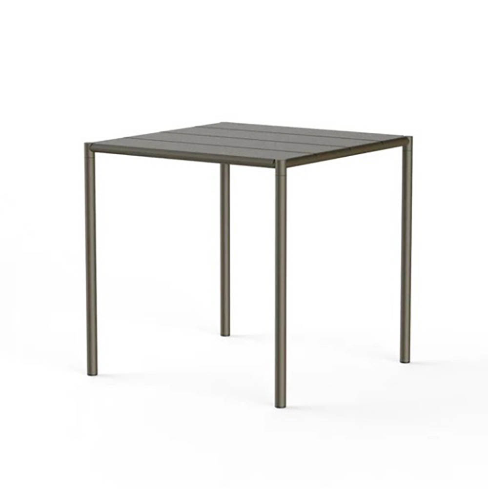 NINE Sine - Dining Table - acier vert foncé / acier inoxydable vert foncé quatre pieds