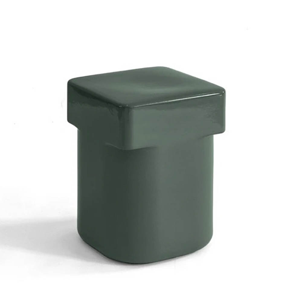 NINE Landmark - Side Table B32xD32xH44 - groen keramiek / roestvrij staal