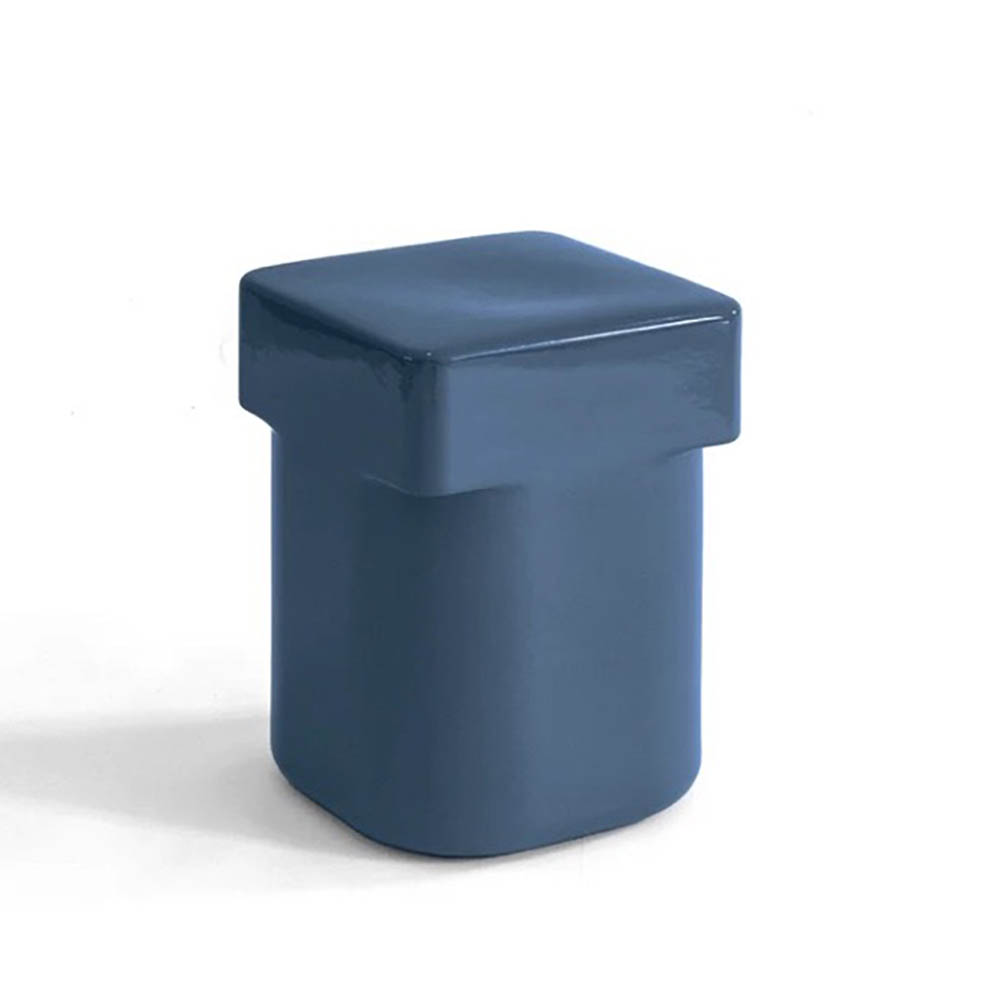 NINE Landmark - Side Table B32xD32xH44 - blauw keramiek