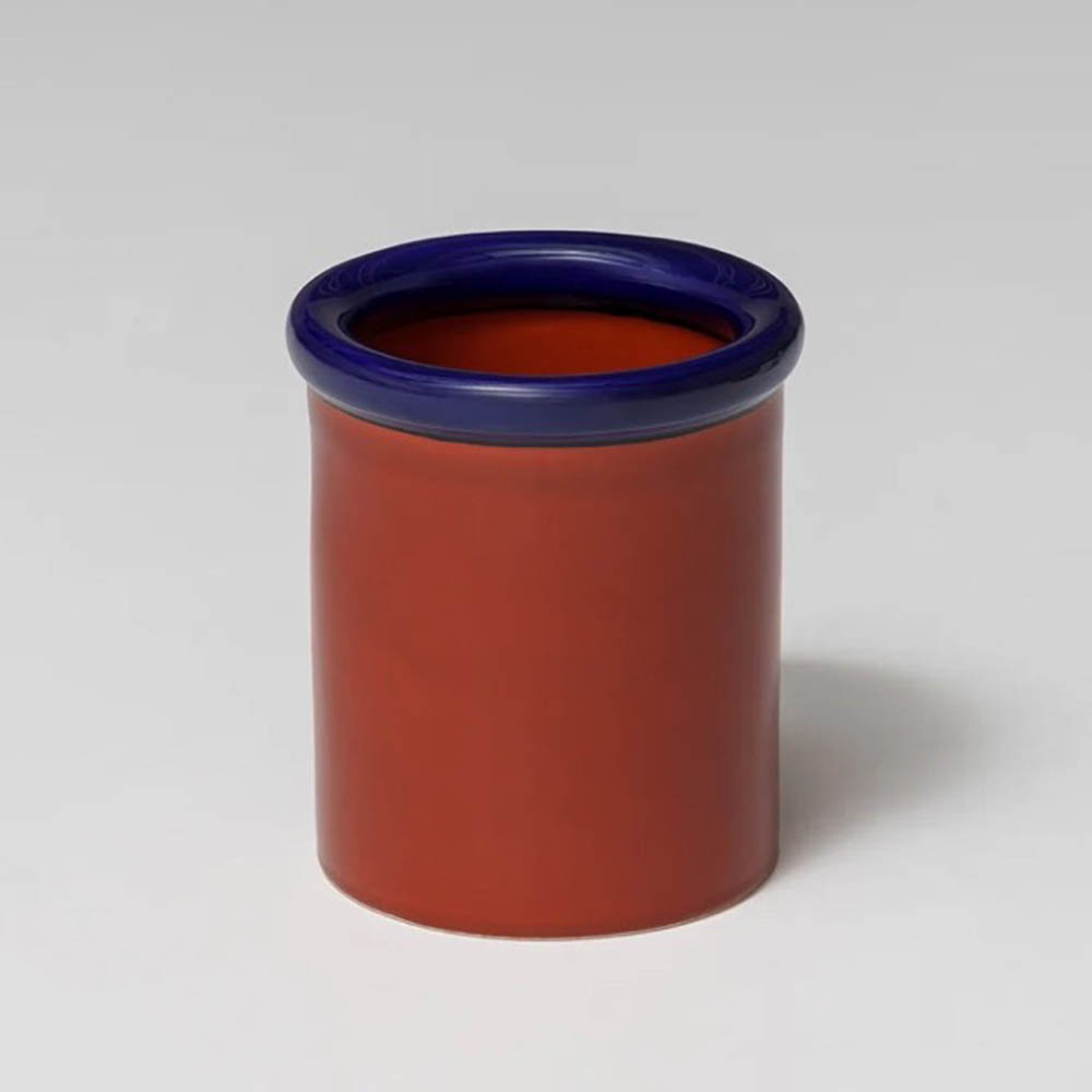NINE Rod Pot B15xL15xH17.5 - keramiek donkerblauw terracotta