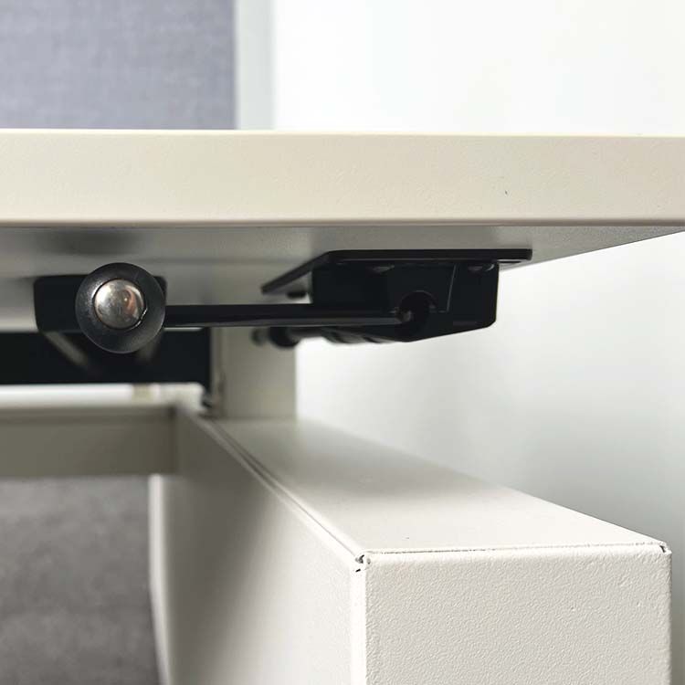 AHREND Four Duo Double Workbench B180xD170xH61-88 - white melamine / white metal wall-mounted base - Image 10